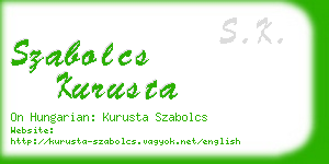 szabolcs kurusta business card